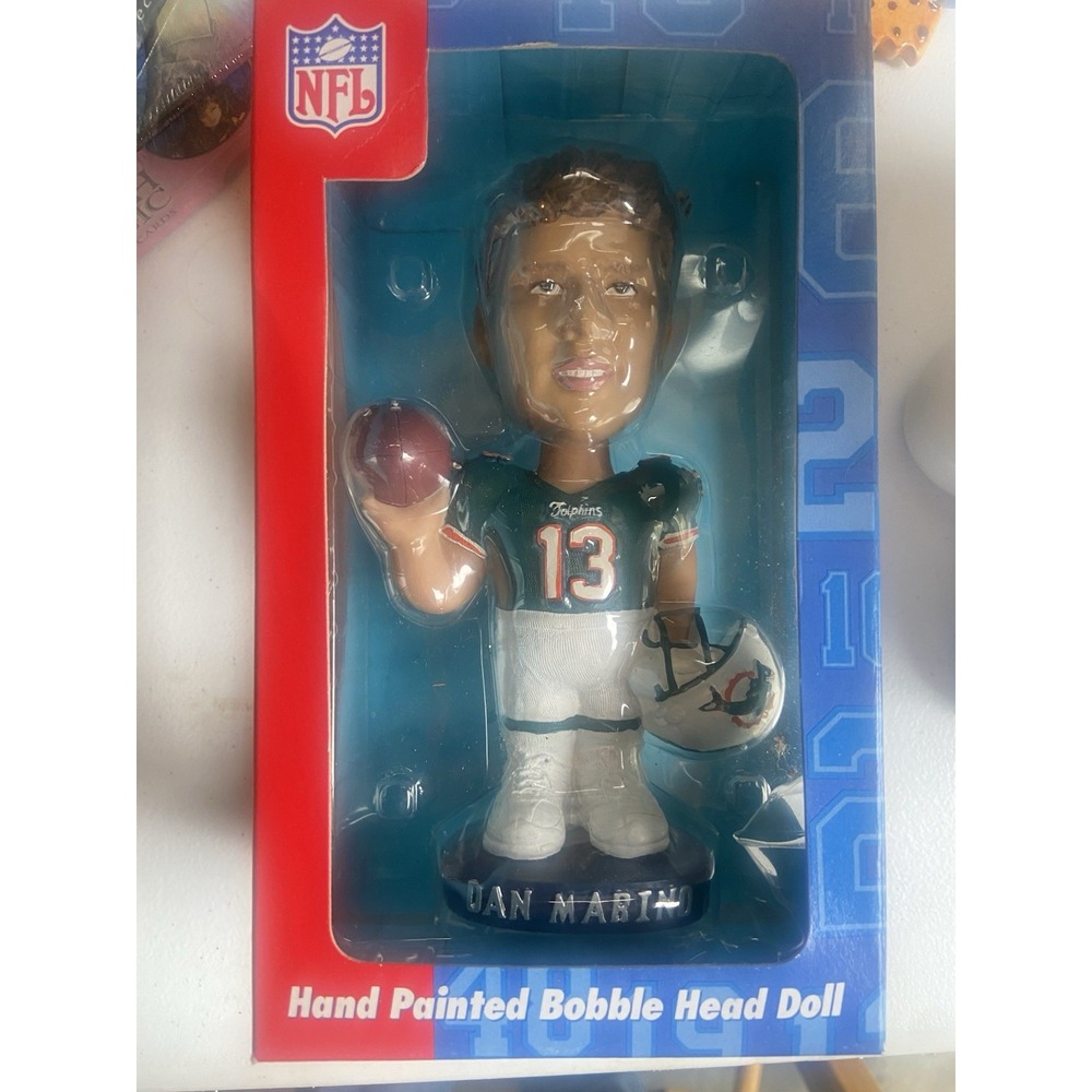 Dan Marino Hand Painted Bobble Head Doll Box In New Condition